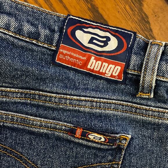 Vintage BONGO Zip Up Marilyn Jean Shorts Dark Stone Wash Size 7 Y2K 90s Denim - Picture 10 of 14